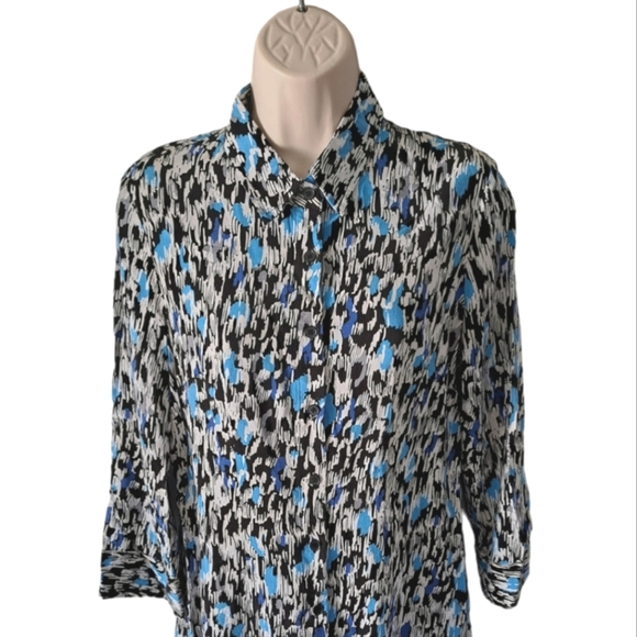 🪻BOGO🪻 MG Originals New York Paris Shirt Dress‎ Size L - Picture 3 of 9